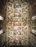 Michelangelo Buonarroti plfond of the Sixtijnse chapel Rome Vatican oil painting artist